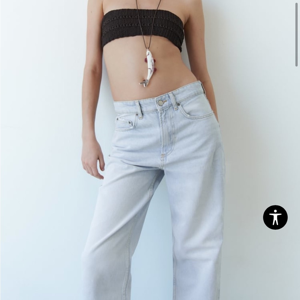 Blue loose fit Zara denim jeans - Picture 4 of 14